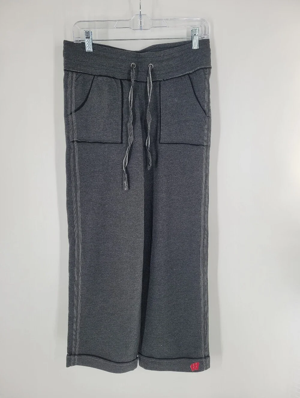Antigua Wide Leg Drawstring Lounge Pants in Charcoal Wisconsin Size S New - Picture 1 of 8